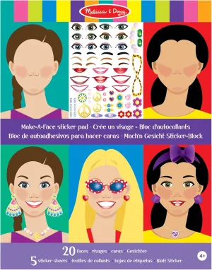 or Girl Melissa decorative accept negative chateau susceptible perishable & Doug Make-a-Face Sticker Pad Activity Pad Sticker Pad 3  Gift for Boy 