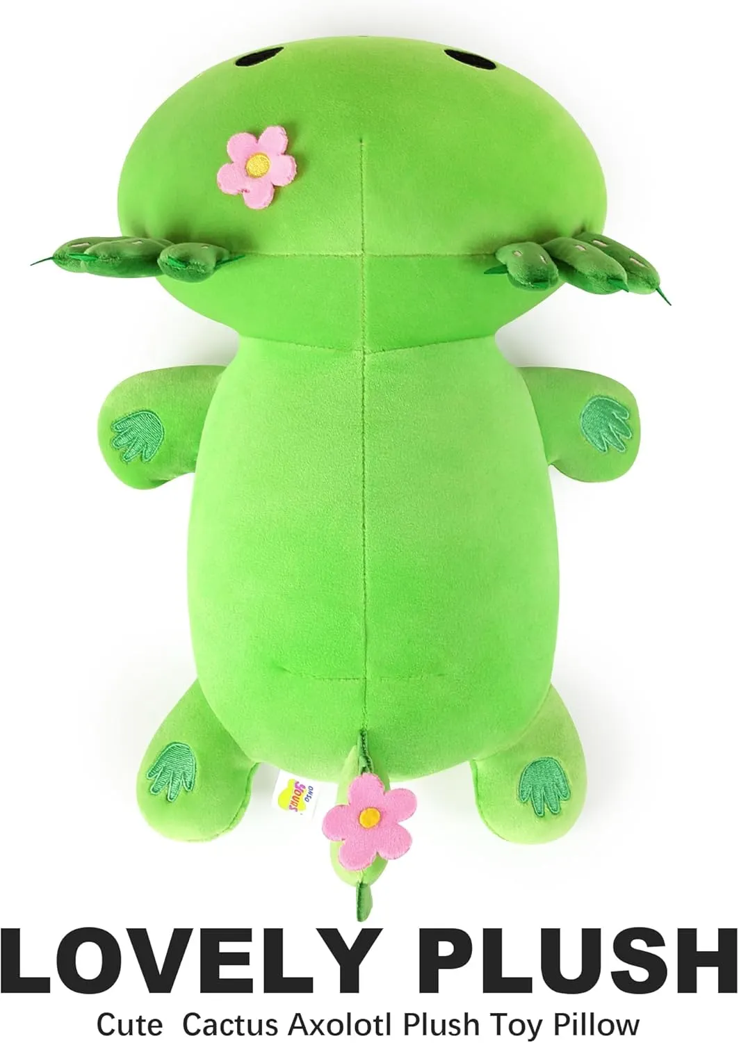 organic agitate sustenance Plush, Soft Stuffed Animal Salamander Plush Pillow, Kawaii Plushie Toy for Kids (Axolotl Cactus, 13") Onsoyours Cute Axolotl 