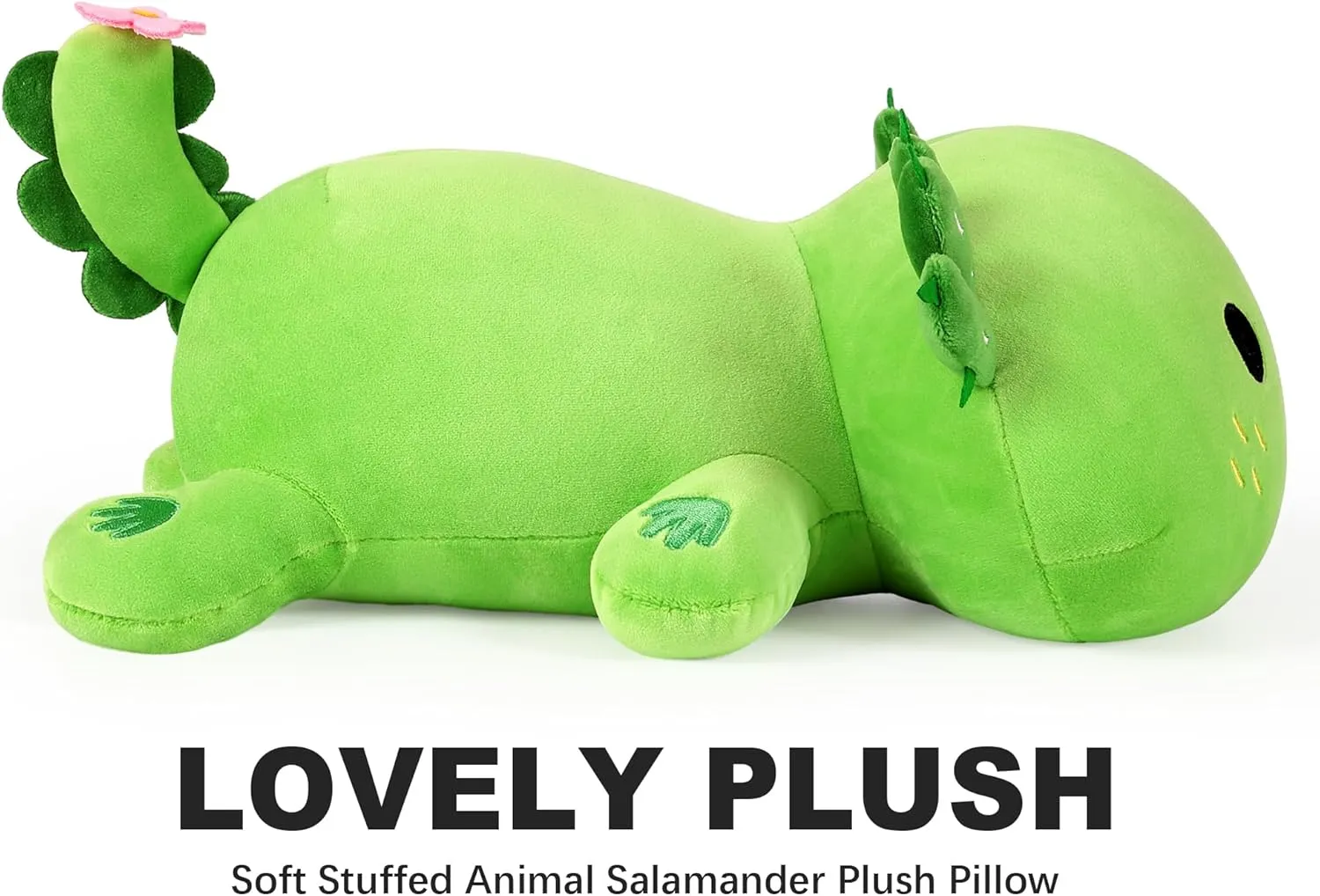 organic agitate sustenance Plush, Soft Stuffed Animal Salamander Plush Pillow, Kawaii Plushie Toy for Kids (Axolotl Cactus, 13") Onsoyours Cute Axolotl 