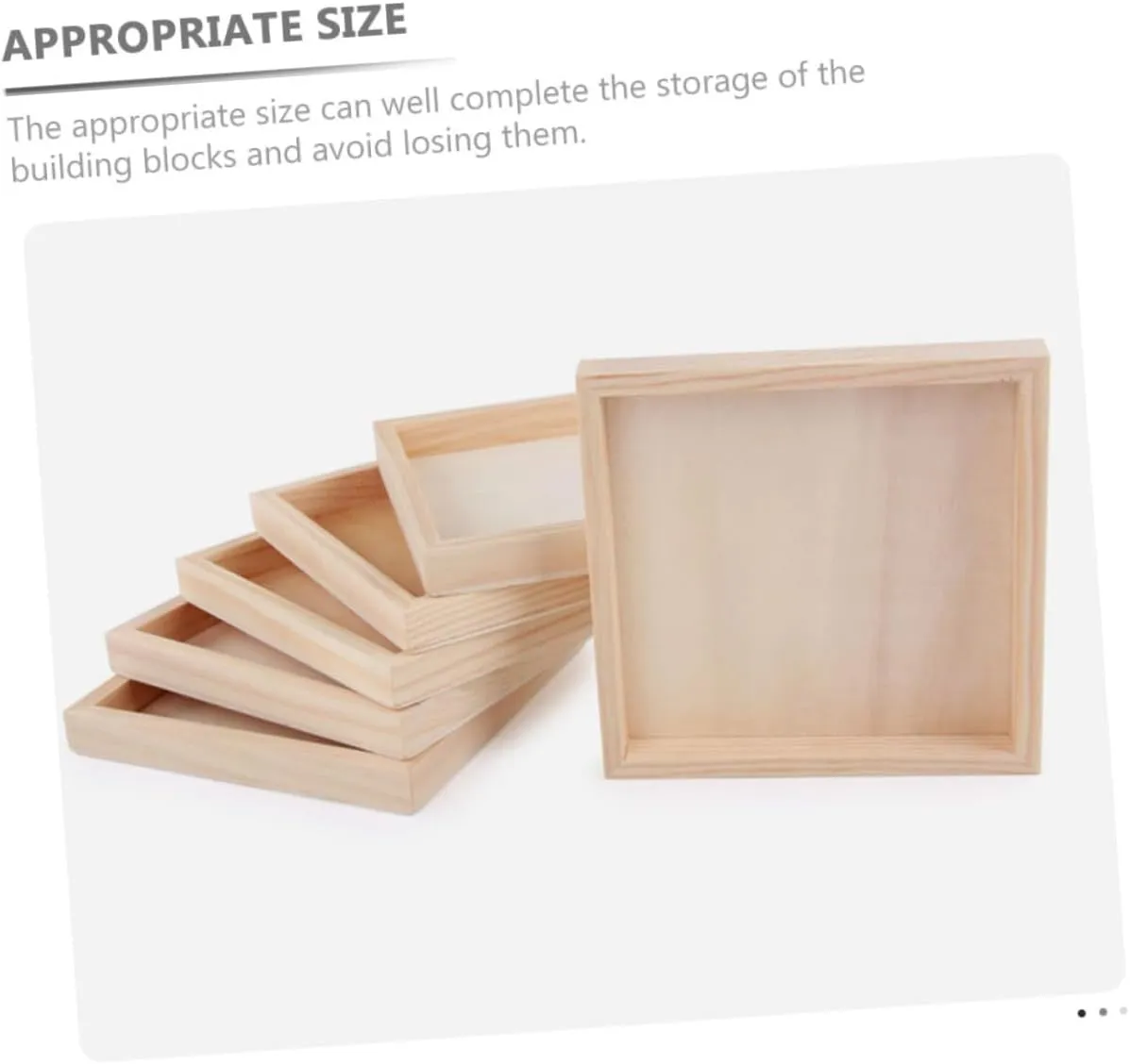 Organizer for Toys and Sundries for Home Tidy- 12pcs Wooden Nested Trays for Puzzle Storage Unfinished Wood Serving Blocks wavy retool crucial Shape 