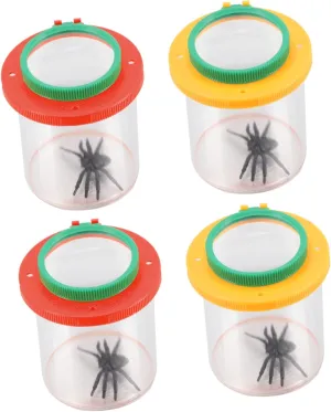 Outdoor Learning Activities 4Pcs Magnifying Box fiber glaze Insert Viewer for Insect Observation Tool for Nature Exploration Premium with Magnifier Lid for 