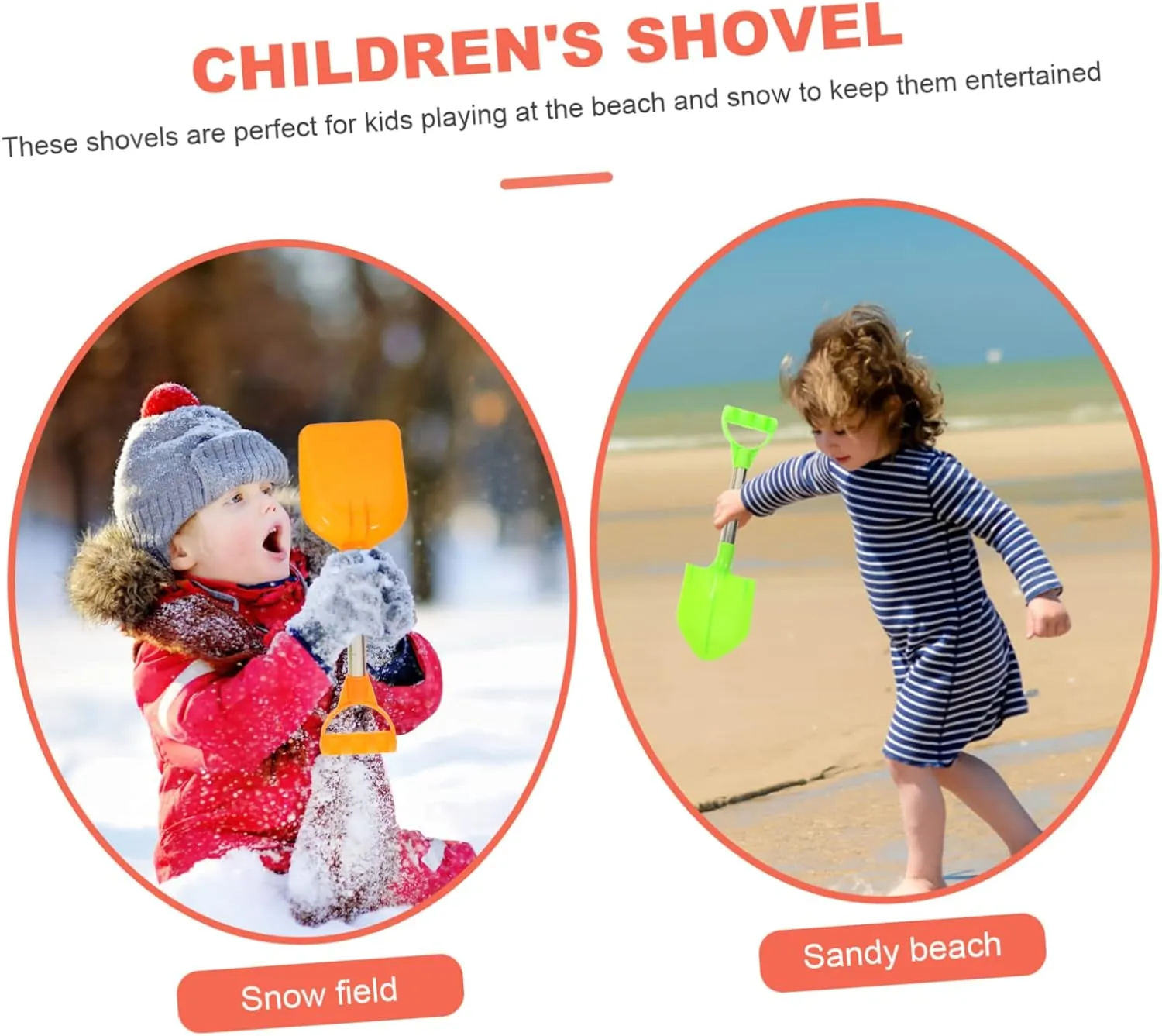 Outdoor reference Party Toys for Boys and Girls for Digging and Creative Play at Events STOBOK 8pcs Boy Girl Beach Sand Shovels 