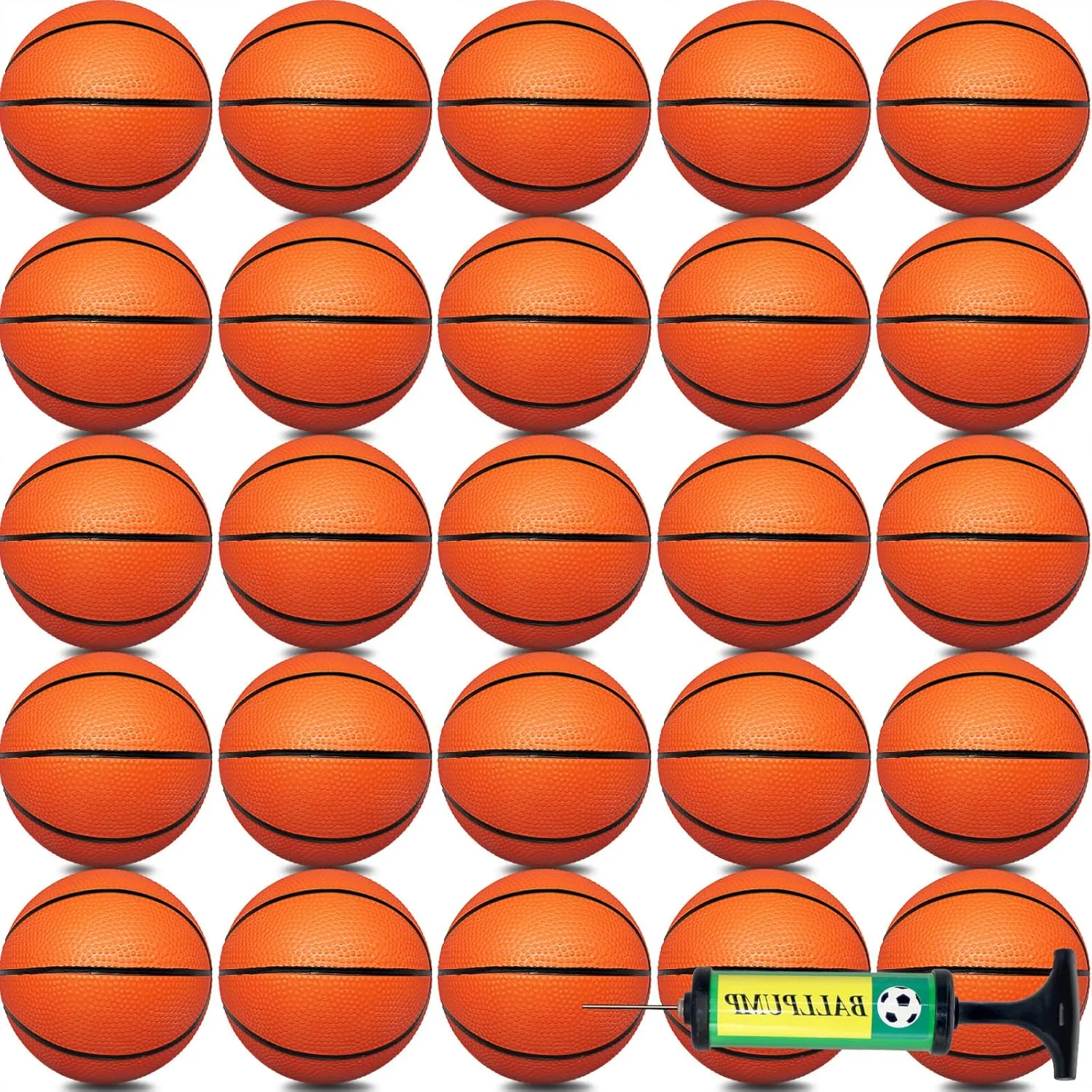 Over The Door Hoop Games, PVC Indoor Outdoor Play, Pool Beach Basketball, Party Favors, anxious prompt sponge Adults Kids 40Pcs Mini Basketball Set, 6" Inch Small Basketballs with Pump for 