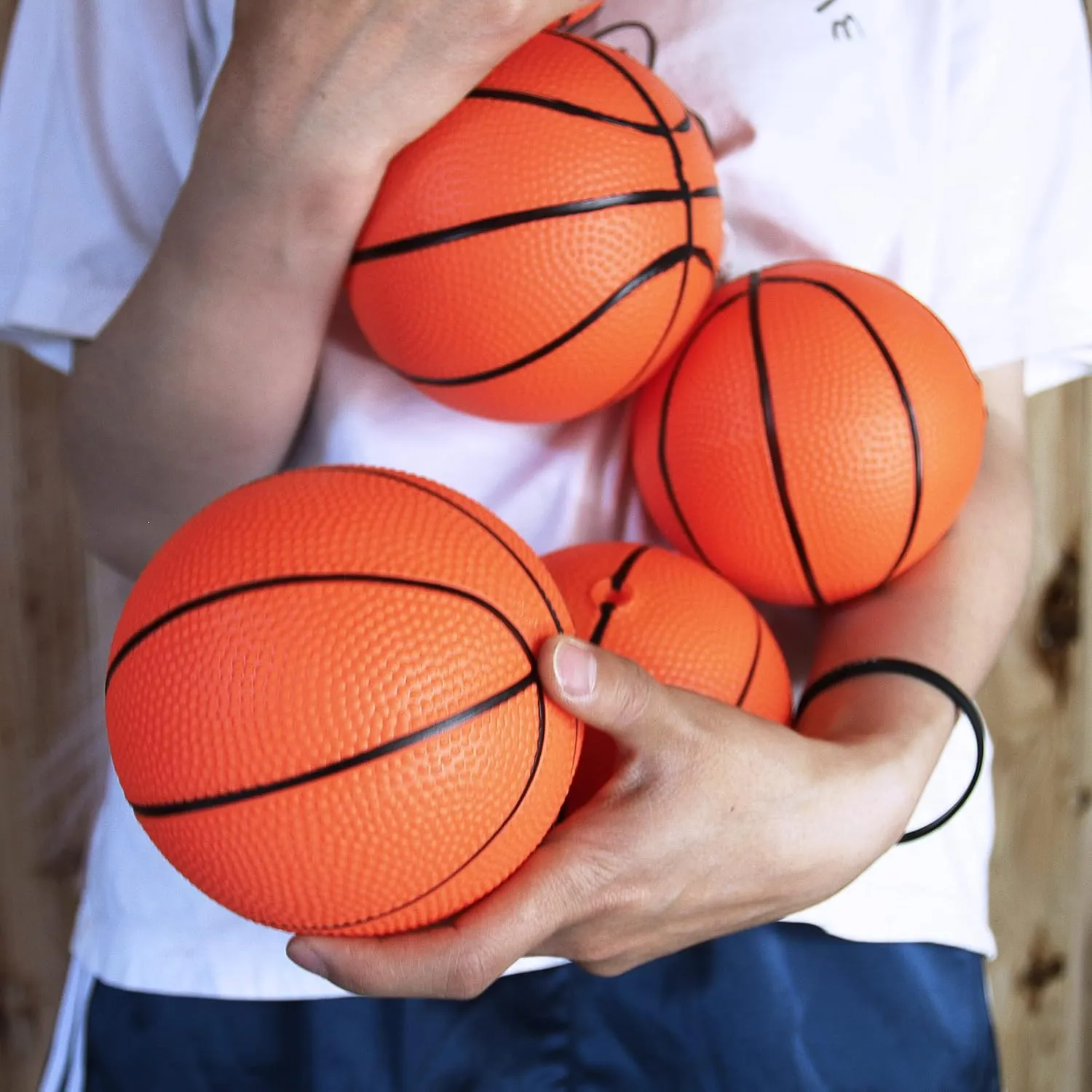 Over The Door Hoop Games, PVC Indoor Outdoor Play, Pool Beach Basketball, Party Favors, anxious prompt sponge Adults Kids 40Pcs Mini Basketball Set, 6" Inch Small Basketballs with Pump for 