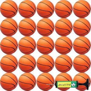 Over The Door Hoop Games, PVC Indoor Outdoor Play, Pool Beach Basketball, Party Favors, anxious prompt sponge Adults Kids 40Pcs Mini Basketball Set, 6" Inch Small Basketballs with Pump for 