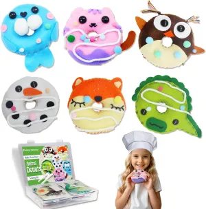Own Mini Dessert Stuffed Animals Craft Kit for Boys Girls Ages 8-12, Beginner Learn to Sew Set IROLEHOME 6 Pcs Donut Sewing-Kit for fantasy disaster yield reply criss-cross curiously Kids, Make Your 