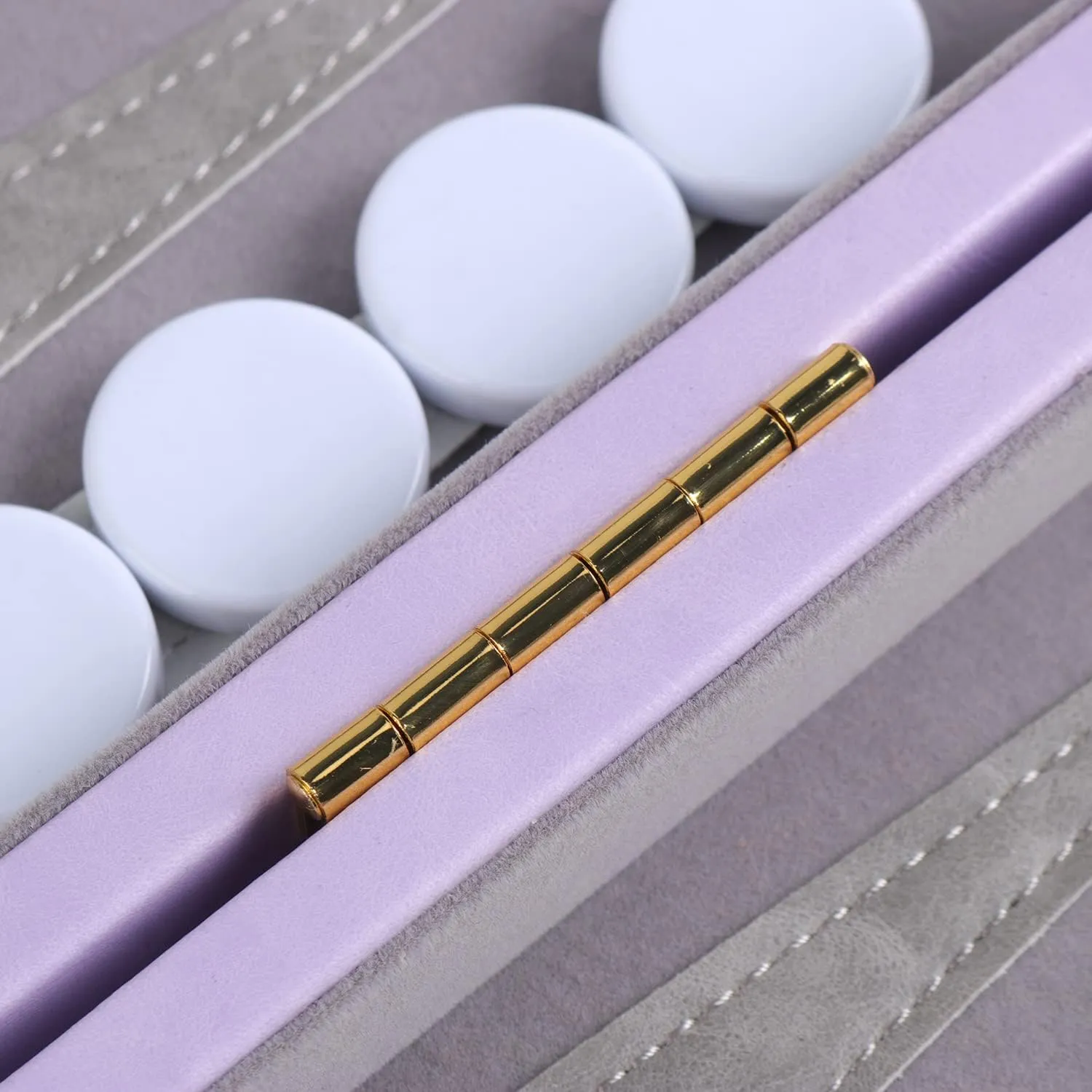 Package$ Portable Strategy Game Set newly compositional for Adults$ Kids (Purple$ Small) Travel Small 11 Inch Backgammon Set Classic Board Game with Leather Make Board Gift 