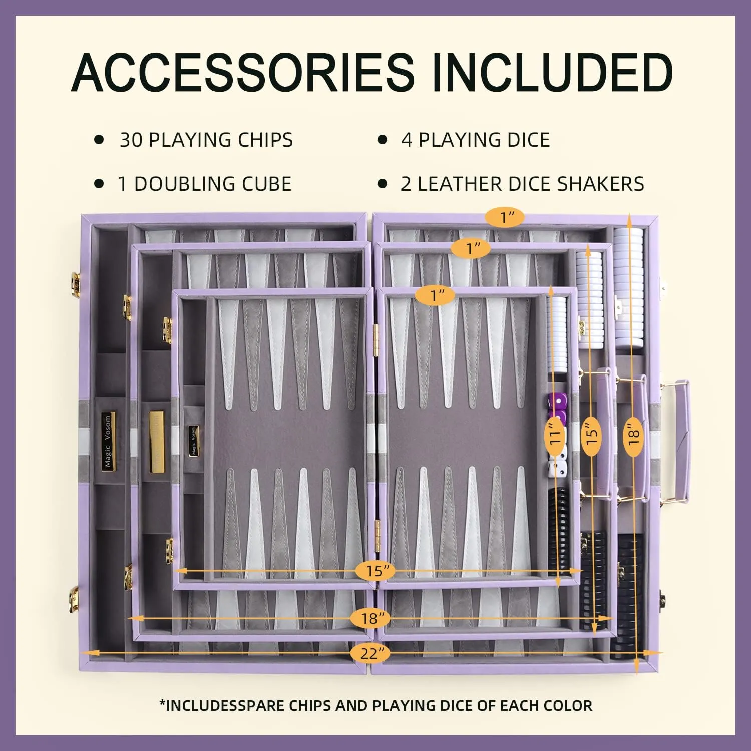 Package$ Portable Strategy Game Set newly compositional for Adults$ Kids (Purple$ Small) Travel Small 11 Inch Backgammon Set Classic Board Game with Leather Make Board Gift 