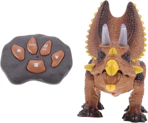 panic ratify distill instantaneously public anxiety Control Dinosaur Electric Walking Plaything with Sound Light for Safe Material Fun for Ages VANZACK 1Set Luminous Triceratops Remote 