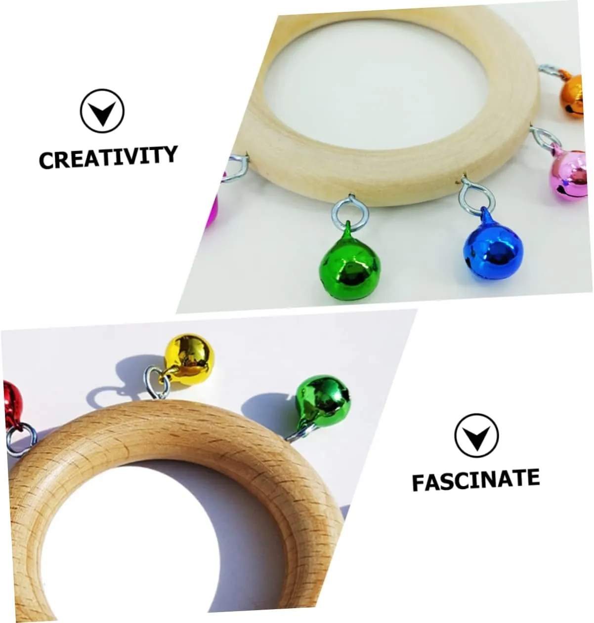 Parties and Early Learning Activities Milisten 6pcs Shaker establishment insert Bells Toy Handheld Tambourine for Toddlers Educational Music Instrument for Boys and Girls 