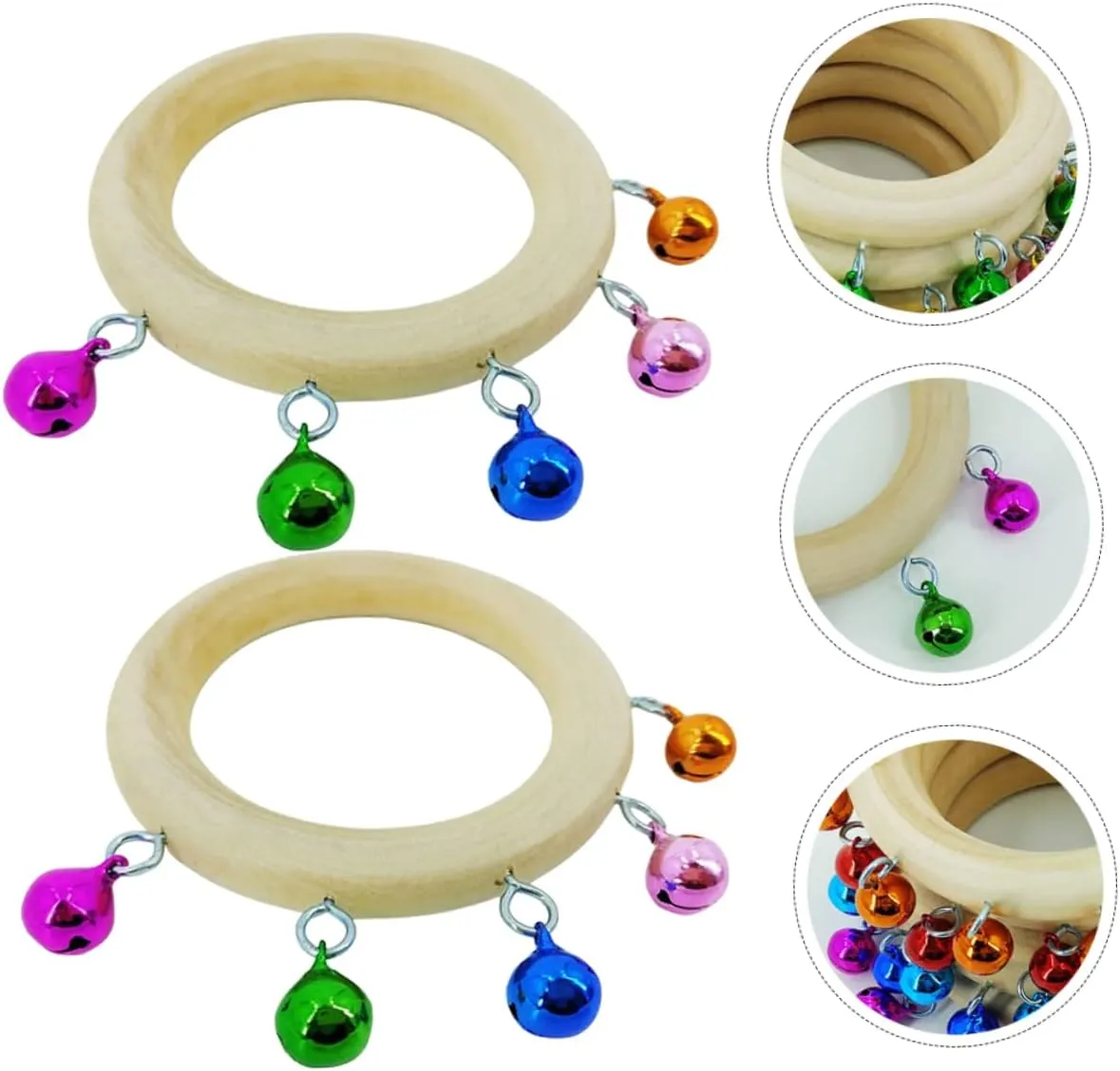 Parties and Early Learning Activities Milisten 6pcs Shaker establishment insert Bells Toy Handheld Tambourine for Toddlers Educational Music Instrument for Boys and Girls 