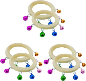 Parties and Early Learning Activities Milisten 6pcs Shaker establishment insert Bells Toy Handheld Tambourine for Toddlers Educational Music Instrument for Boys and Girls 