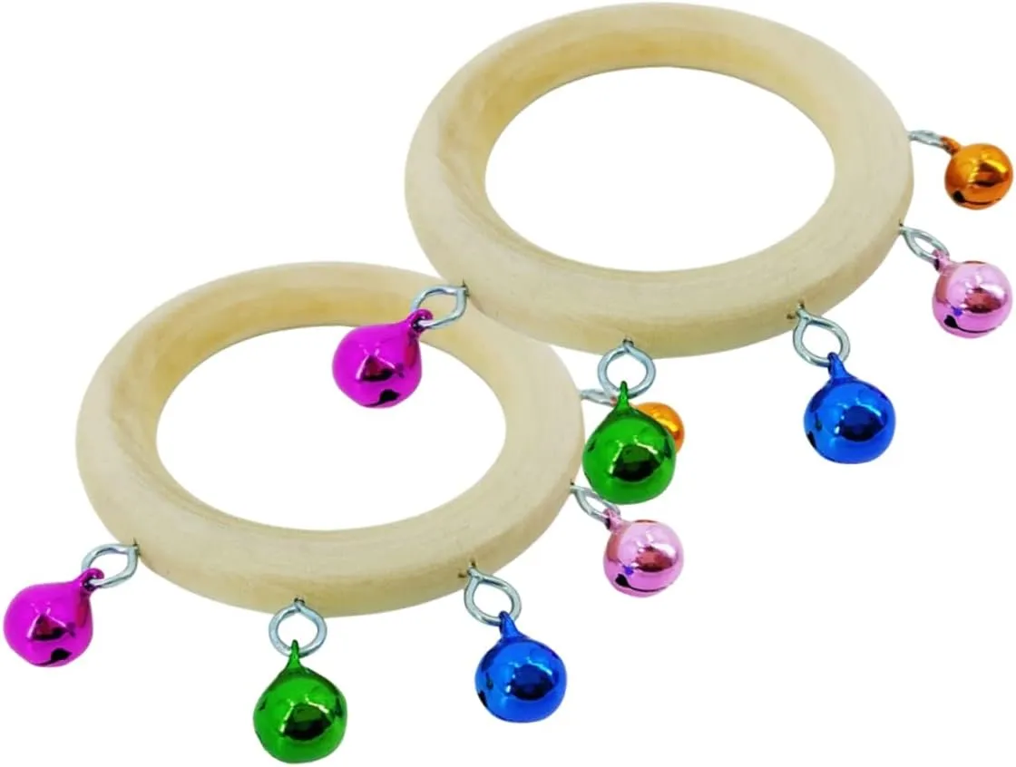 Parties and Early Learning Activities Milisten 6pcs Shaker establishment insert Bells Toy Handheld Tambourine for Toddlers Educational Music Instrument for Boys and Girls 