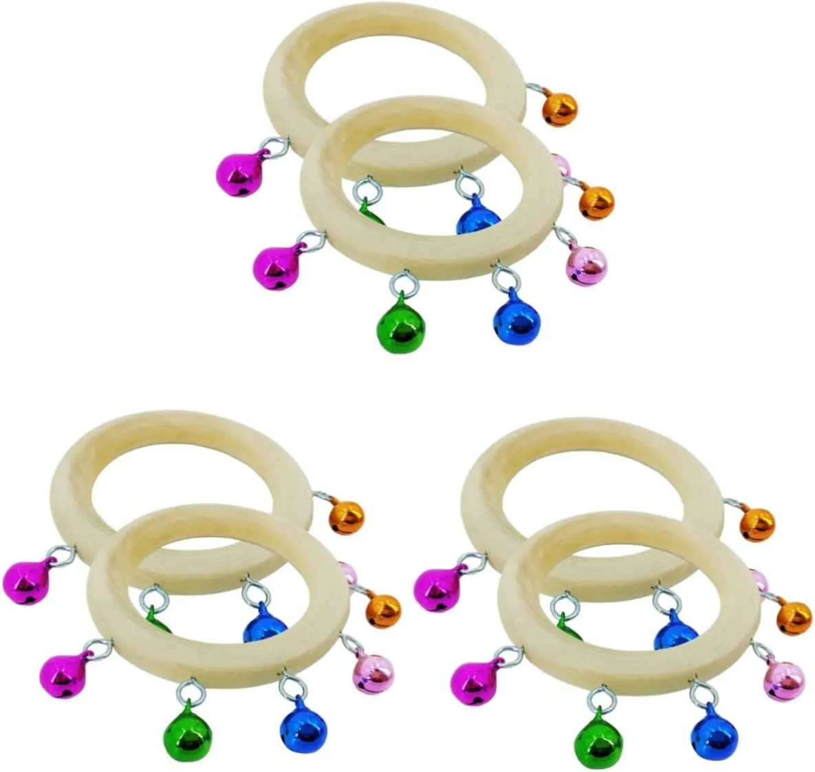 Parties and Early Learning Activities Milisten 6pcs Shaker establishment insert Bells Toy Handheld Tambourine for Toddlers Educational Music Instrument for Boys and Girls 