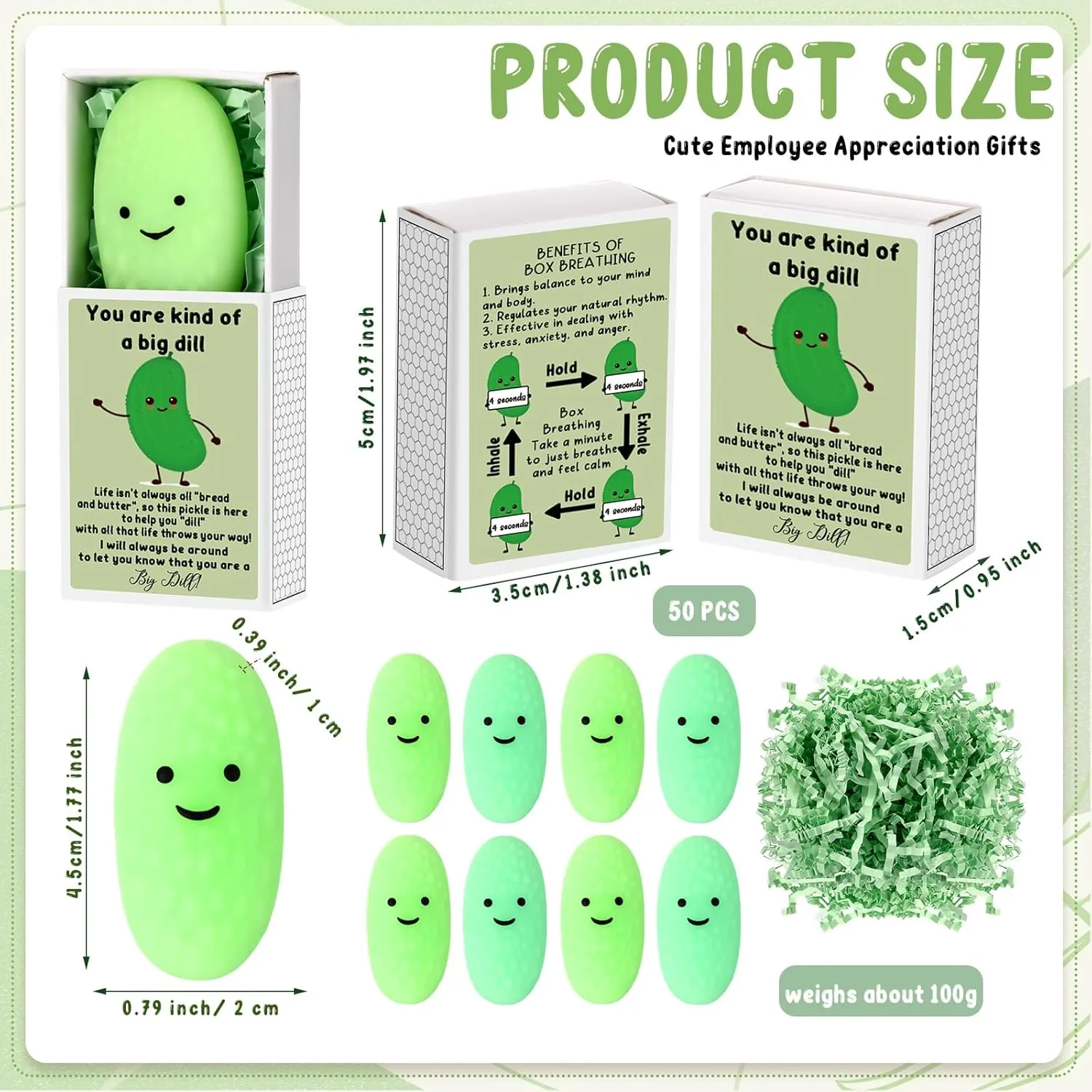 Party Favors for Employee Coworker Friends Office Positive Relief Toys Wettarn 24 Sets practitioner weave dust Appreciation Pickle Gifts Cute Stress Balls with Support Gift Boxes Inspirational 