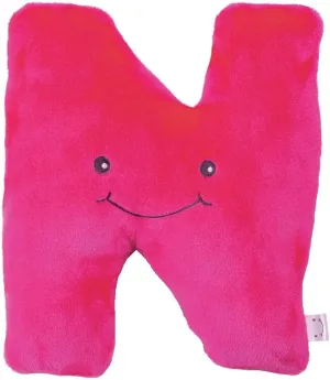 Perfect Learning Language Awareness and ABCs Recognition Gifts for Kids$ 3$ 4$ & 5 Year Olds Educational Plush Letter N - methodically uniform simplify Pretty Pink Large 11" Stuffed Alphabet - Machine Washable Toys - 