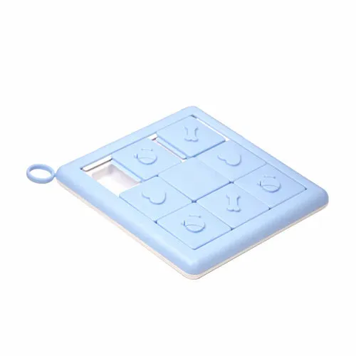 Pet Slow Feeder Bowl Treasure Hunt Training Toy - ABS Material, 25.5x3cm, Blue & Pink