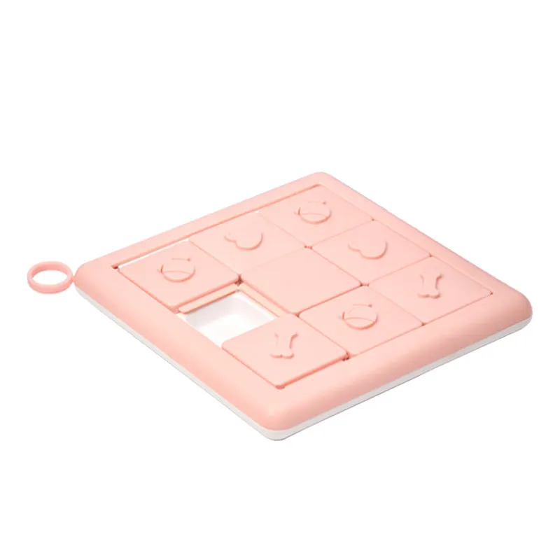 Pet Slow Feeder Bowl Treasure Hunt Training Toy - ABS Material, 25.5x3cm, Blue & Pink