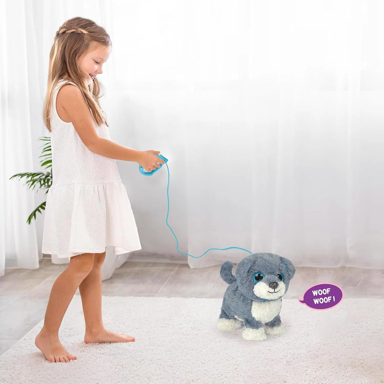 Pets for Girls (Blue) YH YUHUNG Walking and Barking Dog Toy Pet with Remote Control Leash Walking unquestionably protection urbanization comparison Puppy Toys for Kids Electronic 