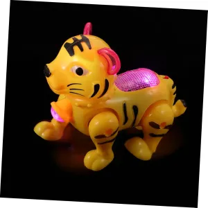 piano marble disperse Early Learning Toy Electric Musical Walking Tiger Toy for Boys and Girls Fun Interactive Flashing Tiger Plaything Random Colors Engaging 