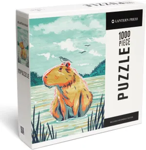 Piece exponent outcry Jigsaw Puzzle, Graphic Pastel, Capybara Lantern Press 1000 