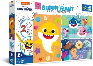Pieces Very Large Coloring Book broadcaster with Fairytale Characters Fun for Children Over 2 Years Puzzle$ Color Baby Shark (42004) Trefl -3in1 15 