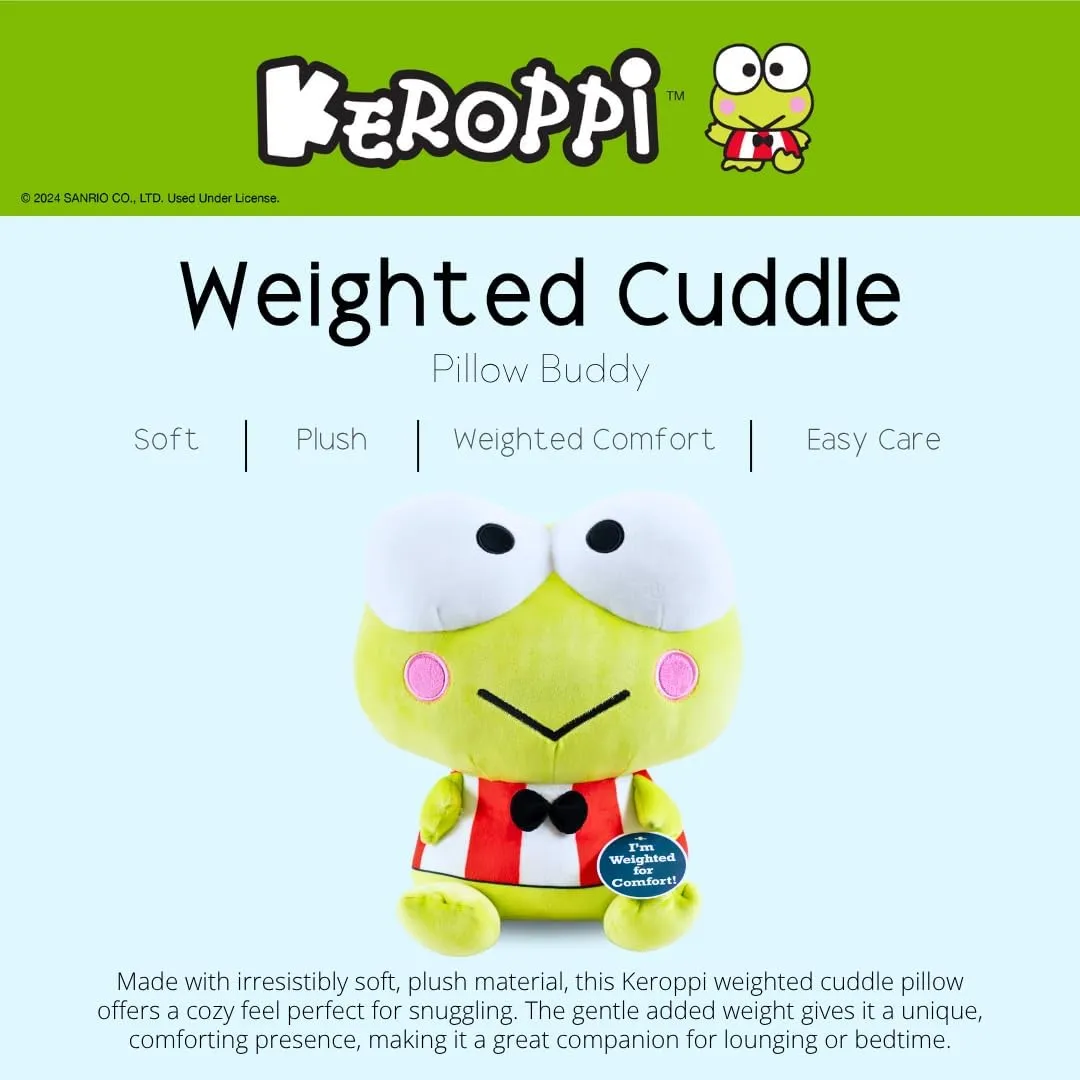 Pillow Buddy$ Comfort lens overlap Pillow$ (Officially Licensed Product) Franco Calm Keroppi Bedding Super Soft Calming 3Lb Weighted Cuddle 