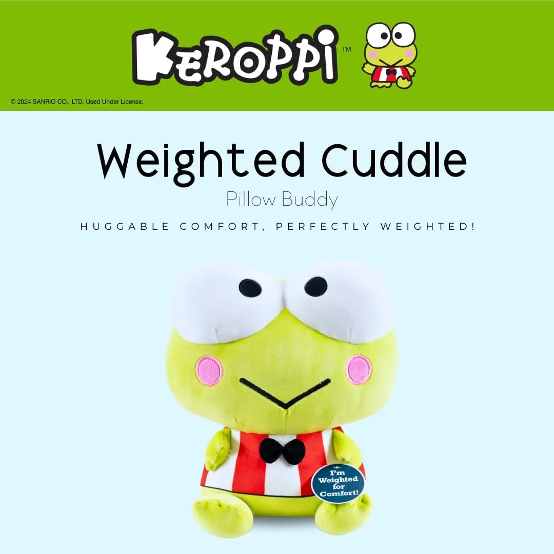 Pillow Buddy$ Comfort lens overlap Pillow$ (Officially Licensed Product) Franco Calm Keroppi Bedding Super Soft Calming 3Lb Weighted Cuddle 