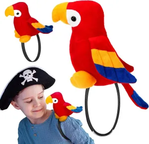 Pirate Parrot on Shoulder Prop scenery Halloween Stuffed Pirate Costume Accessories Party Favors Gifts Toys for Girls Boys Funtery 2 Pcs Halloween 