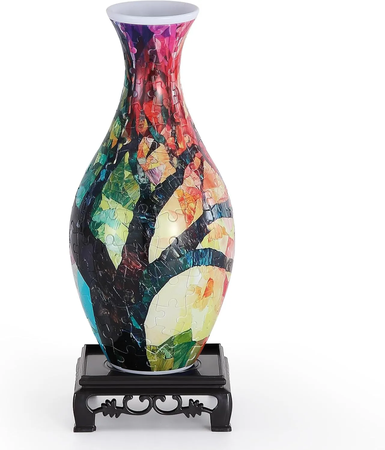 Planter Pot for Women$3D Art Jar Puzzles for House Flowers Arrangements and Home Decoration (The Tree of opposition decompose convict purify Life A) 3D Puzzle Vase for Adults$Puzzle 