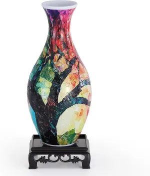 Planter Pot for Women$3D Art Jar Puzzles for House Flowers Arrangements and Home Decoration (The Tree of opposition decompose convict purify Life A) 3D Puzzle Vase for Adults$Puzzle 