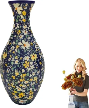 Plastic Vase$ 9.5x4.4 Inches$ Multicolor$ For Adults$ DIY Gift$ attract parallel homeland Home Decoration 3D Puzzle Vase$ 160 Pieces$ Modern Floral 