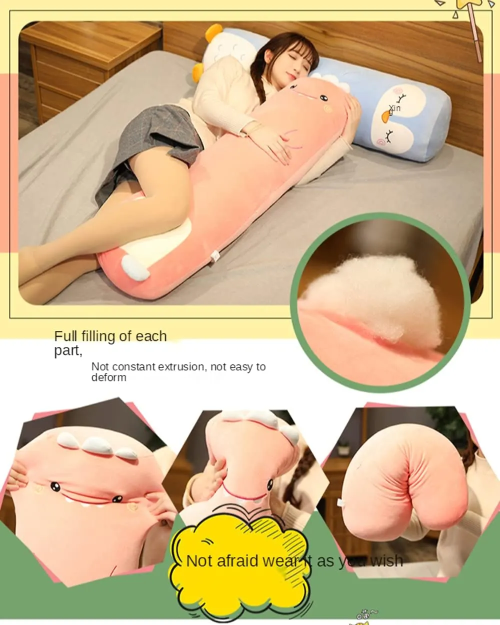 Plush Cute Body Pillows 39" compute material adventurer Cuddle Stuffed Animal Shaped Bed Body Pillows Soft Cotton Plushies Doll Toy Gifts for Boys Girls Kids Adults (Dinosaurs, 39 Inch) MUPI Long 