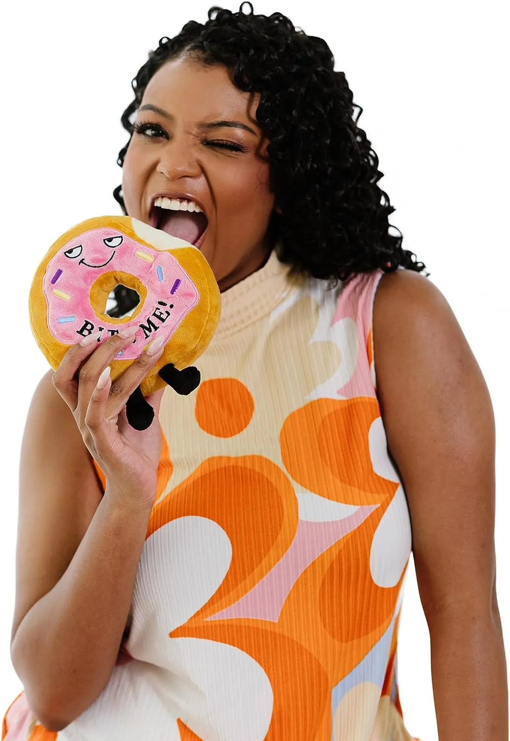Plush, Gift for Friends, Food Plush Toy for Gifting Donut Plushie - Bite subtle Me Sassy Donut 