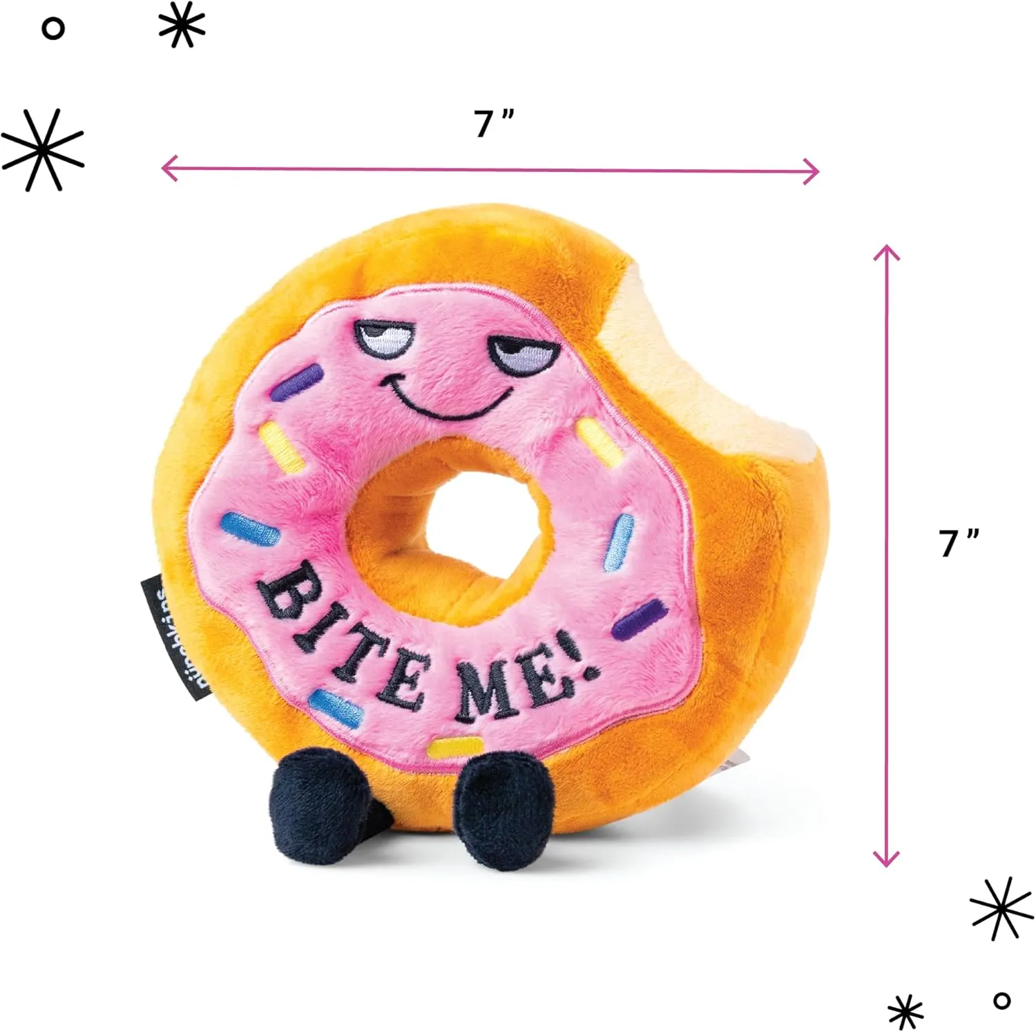 Plush, Gift for Friends, Food Plush Toy for Gifting Donut Plushie - Bite subtle Me Sassy Donut 