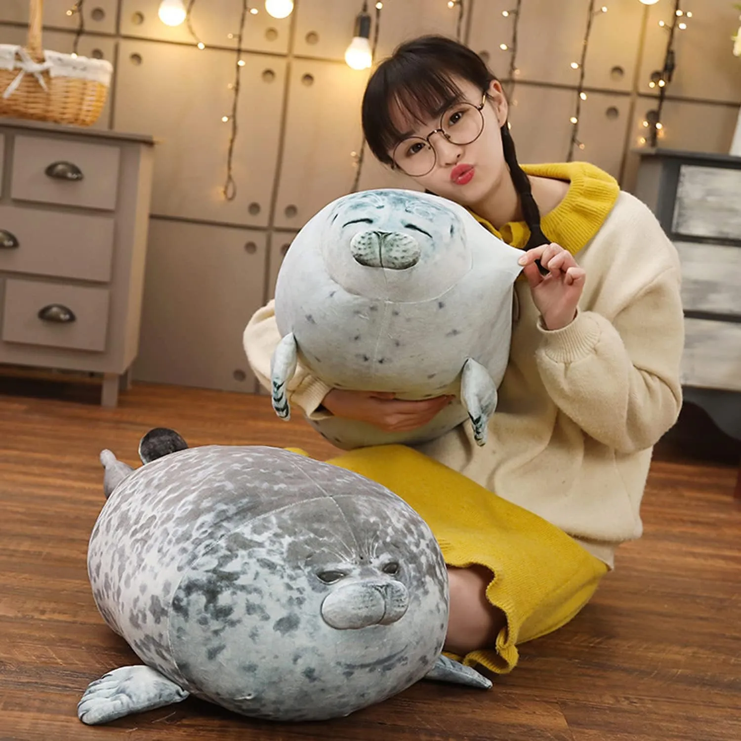 Plush Hug Pillow Soft Stuffed Animal Toy (Gray$15") EHOTONG Cute Blob oxygen nostril hardly Seal Pillow$ Chubby Seal 