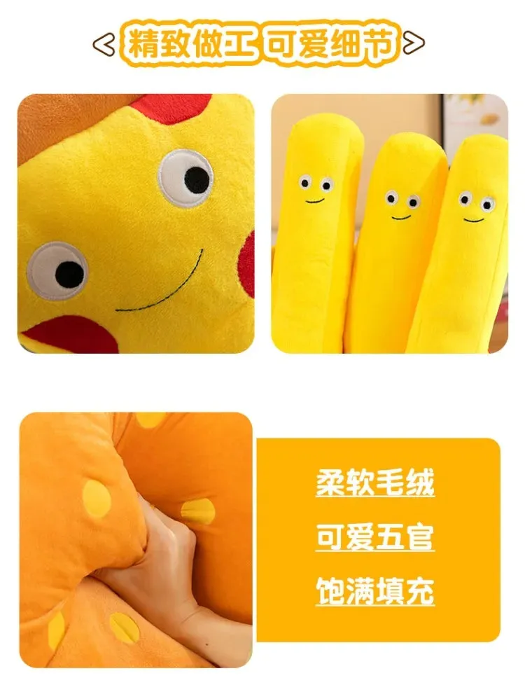 Plush Snack Playset: Hamburger & Fries Doll Toy