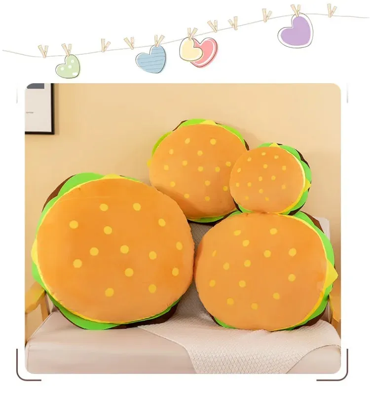 Plush Snack Playset: Hamburger & Fries Doll Toy