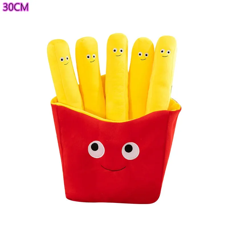 Plush Snack Playset: Hamburger & Fries Doll Toy