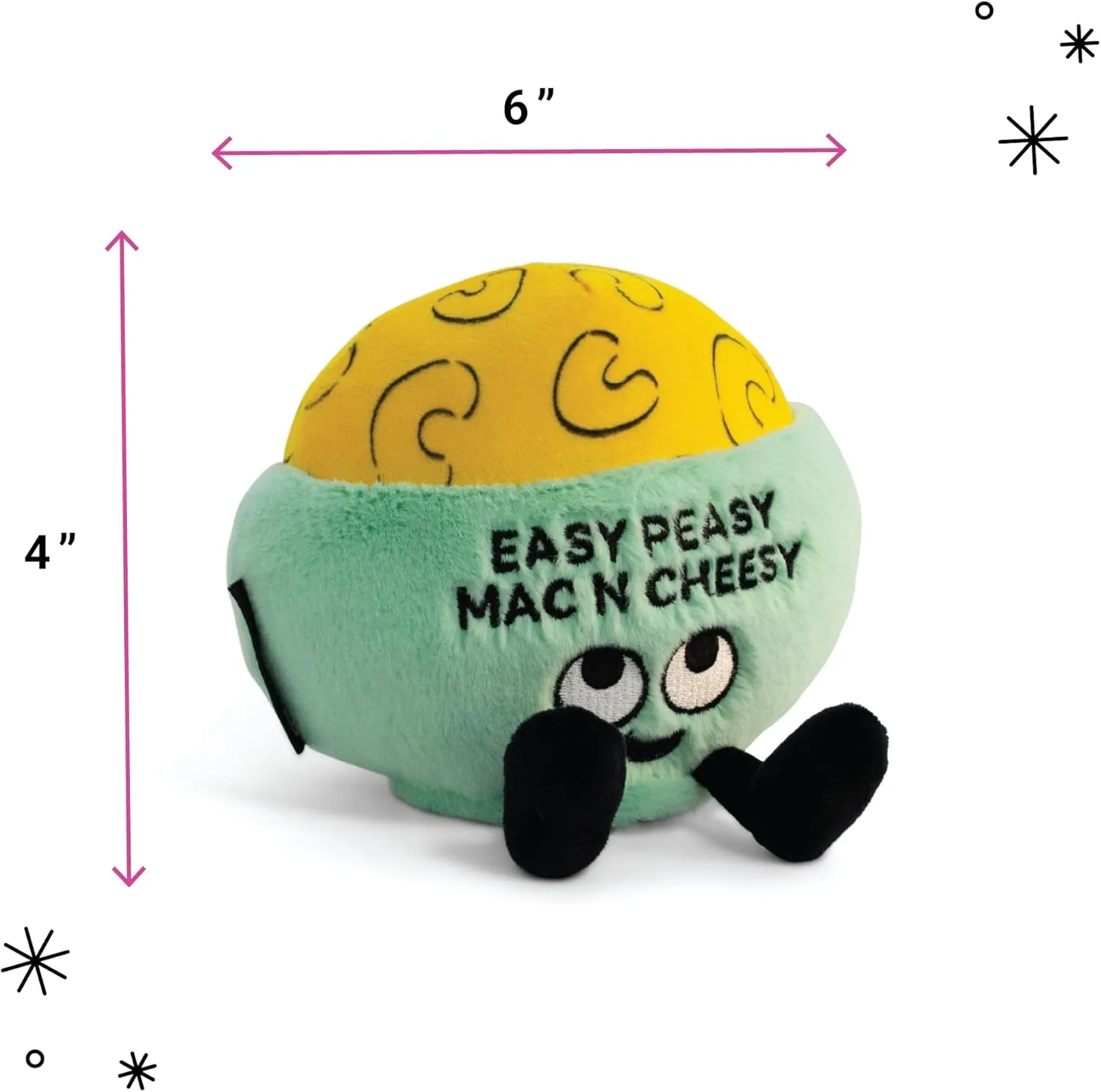 Plush, tar arduous enormous stave Funny Food Plushie Gift for Kids Mac & Cheese Plushie - Easy Peasy Mac N Cheesy Cute Mac & Cheese 