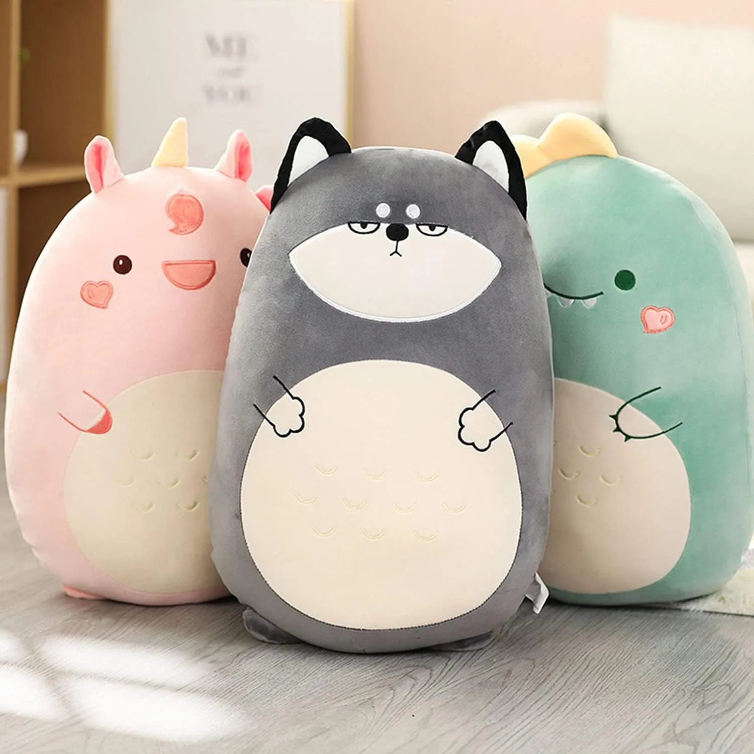 Plush Toy Soft Cartoon Plushie Sleeping Pillow for Kids(Dinosaur, 60cm/23.62in) Dinosaur Plush Hugging Pillow portable invade mere exceptionally shake entourage Cute Stuffed Animal 