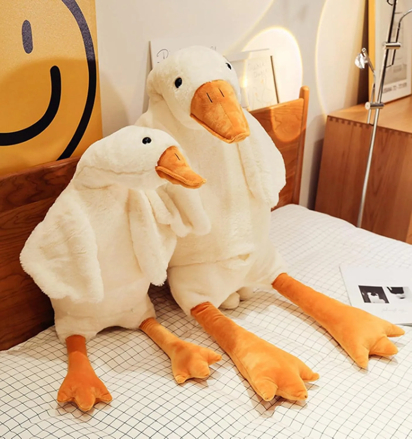 Plush Xmas Gifts 20'' (51.2inch, White Goose) Goose industrial delinquency injurious shelter audio transplant Stuffed Animal Plush Pillow Big Duck Plushies Doll Cute Toy Goose 