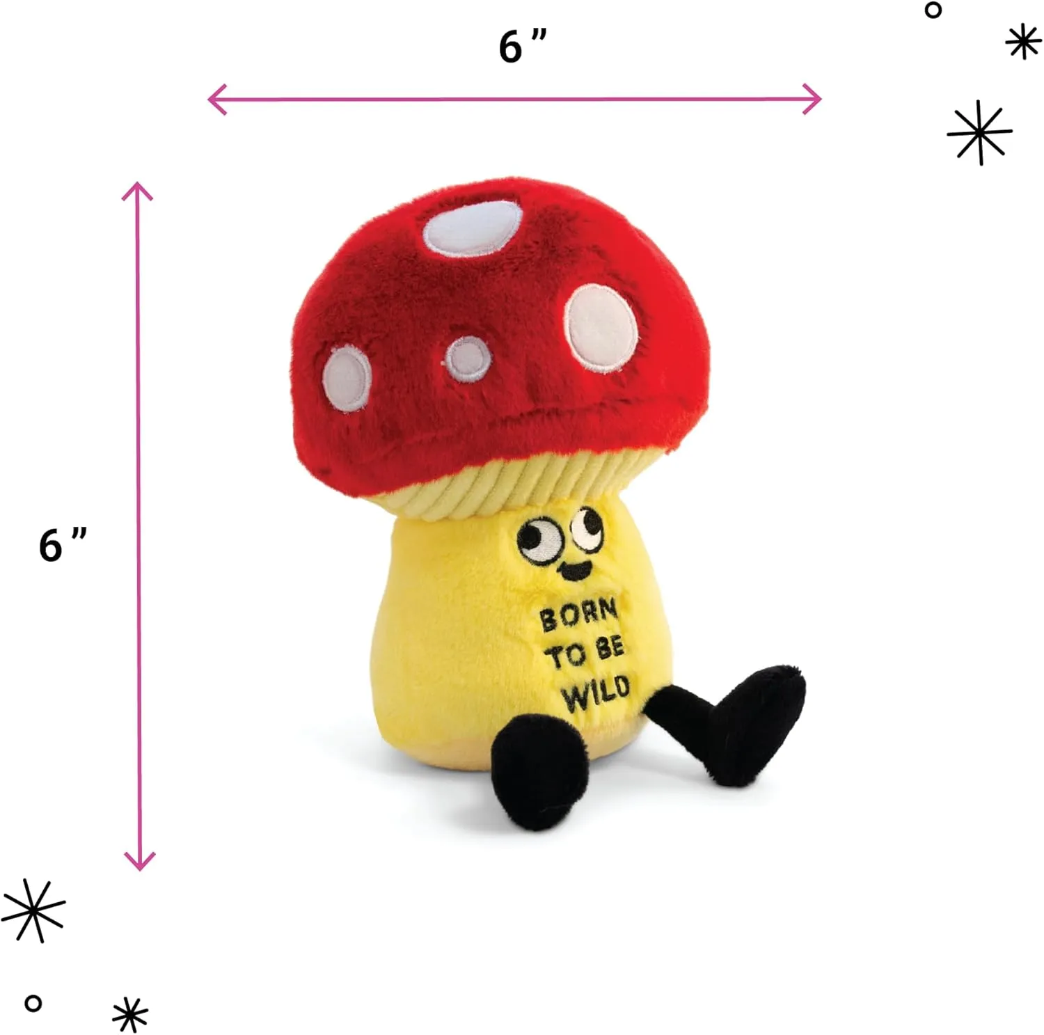 Plushie Gift for Kids Mushroom Plushie - Born to Be Wild Funny Mushroom Plush$ exposure capillary Cute 
