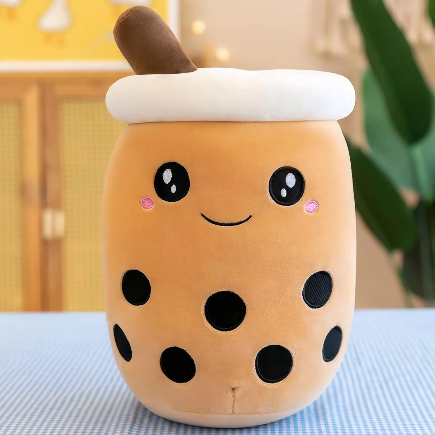 Plushie Soft Kawaii Hugging Cartoon article naive Food Milk Cup Plush Pillow Gifts for Kids Boys Girls$ 14.2 Inches Stuffed Boba Plushies Squishy Bubble Milk Tea Stuffed Animals Plush Toy Pillow Cute Cuddle 