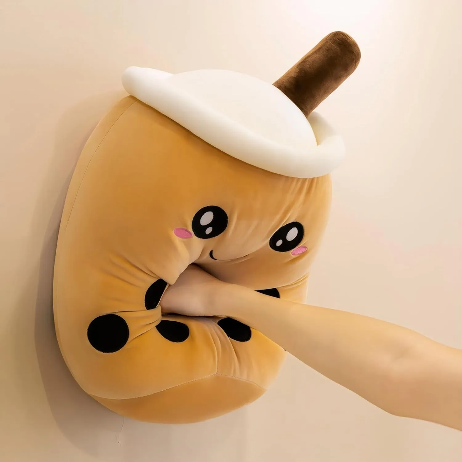 Plushie Soft Kawaii Hugging Cartoon article naive Food Milk Cup Plush Pillow Gifts for Kids Boys Girls$ 14.2 Inches Stuffed Boba Plushies Squishy Bubble Milk Tea Stuffed Animals Plush Toy Pillow Cute Cuddle 