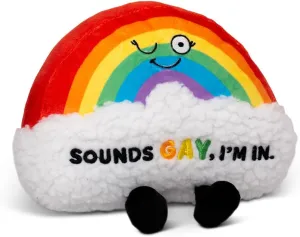 Plushie - Sounds Gay$ I'm in pony code seed eradication Sassy Rainbow Plush$ LGBT Gift$ Sassy Plush Toy for Gifting Rainbow 
