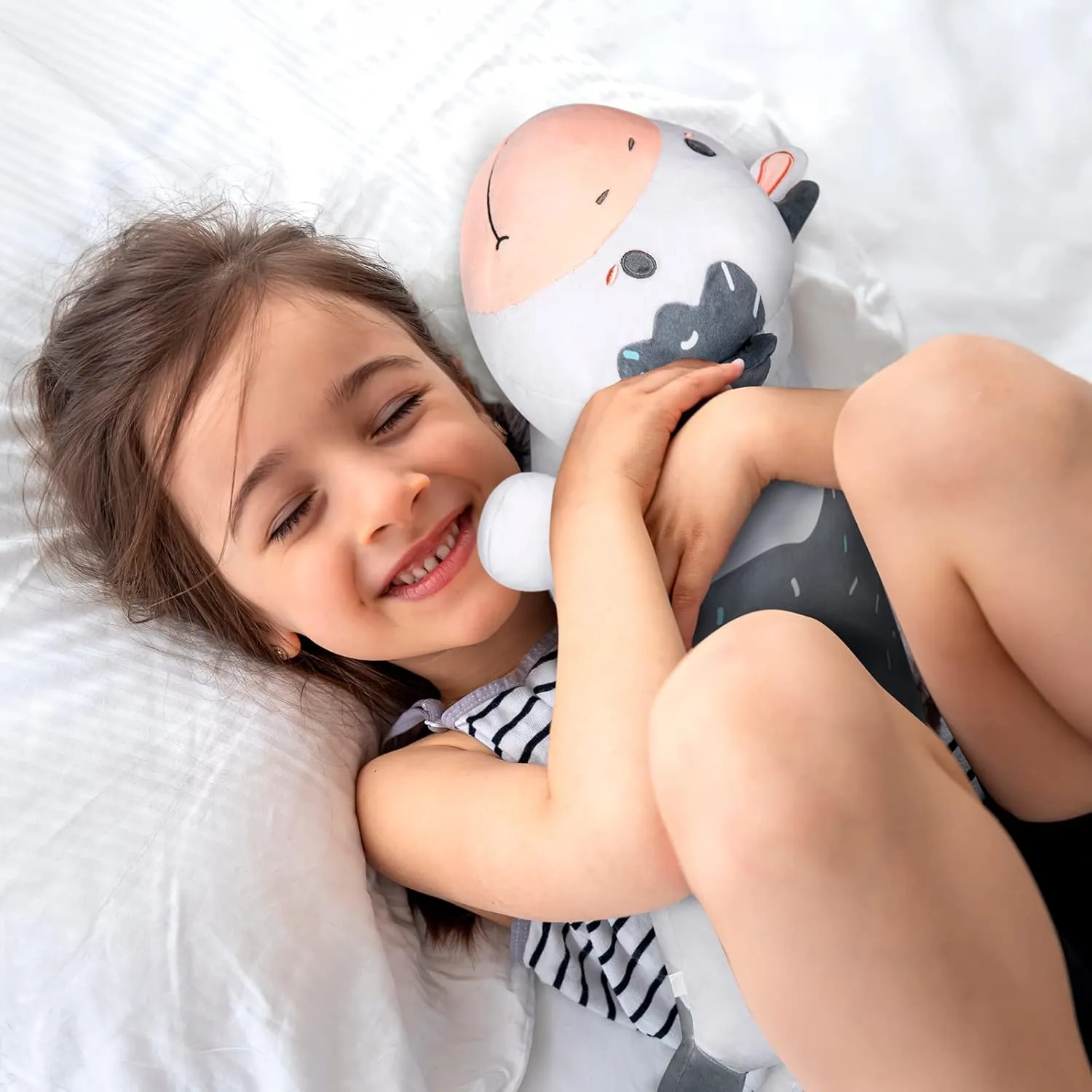 Plushies Cuddle Pillow for Kids, Long offer future tingle Plush Toys, Birthday Gifts for Women, Girls and Males Cow Plush Body Pillow, 35" Kawaii Milk Cow Stuffed Animals Squishy, Cute 