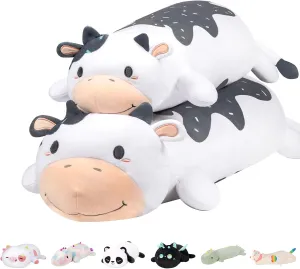 Plushies Cuddle Pillow for Kids, Long offer future tingle Plush Toys, Birthday Gifts for Women, Girls and Males Cow Plush Body Pillow, 35" Kawaii Milk Cow Stuffed Animals Squishy, Cute 