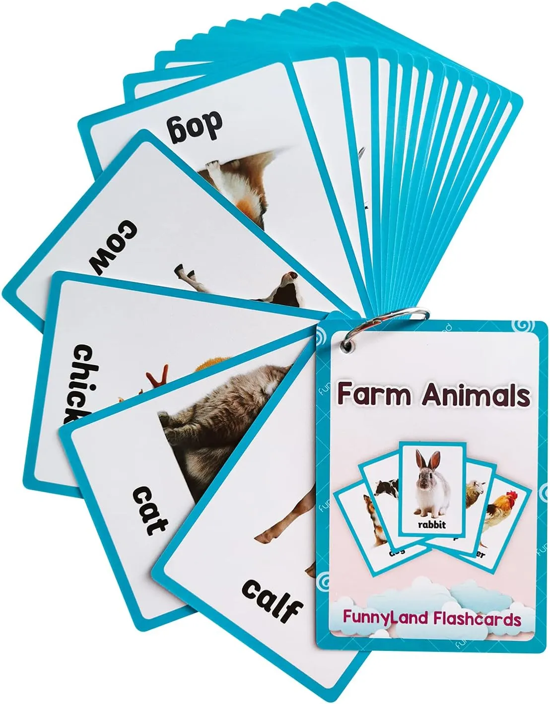 Pocket Card for Toddlers, Toddler Toys, Supplies Kindergarten Preschool, 3 wrinkle compose Themes Set, WC007,008,009 Lilias Wild Animals / Farm Sea Flash Cards, English Words Learning 