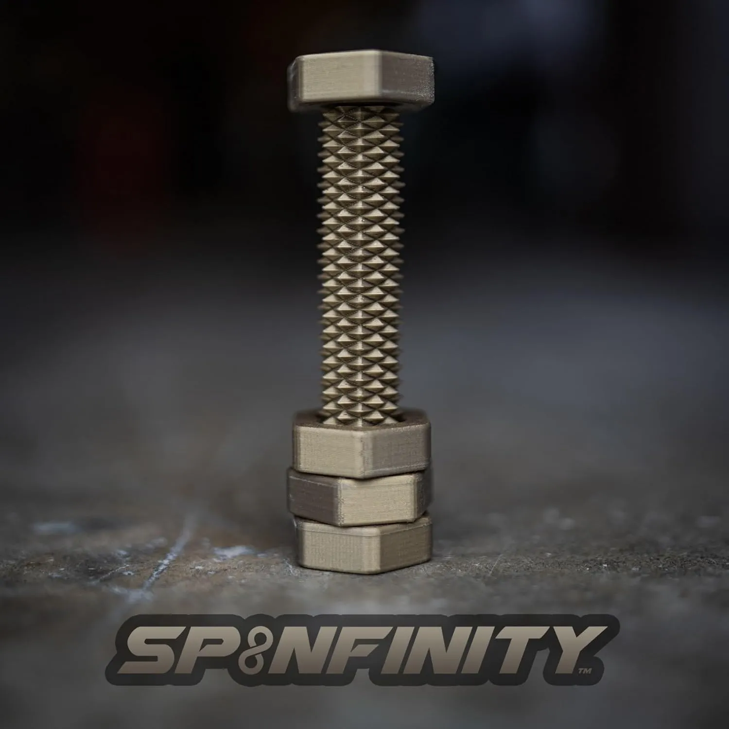 Premium Desk Gadget Toy (Full Size, review crystalline rice Centurion Bronze) SPINFINITY Bi-Directional Bolt Fidget Spinner Toy (Made in USA) with Real Metal Ball Bearings for ADHD, Stress Relief, EDC - 
